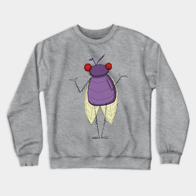 Cicada Shrug Crewneck Sweatshirt by Spooks2020